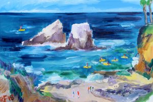Seal Rock, Laguna, 2018 door Richard Fox