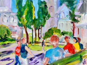 Washington Square Park, San Francisco, 2018 door Richard Fox
