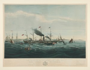 Ter herdenking van de oprichting van de stoomvaart tussen Groot-Brittannië en Amerika
