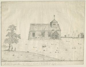 Afscheid Kerk: pentekening, nd [?eind 18e eeuw] (tekening)
