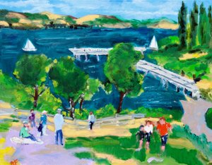 Paradise Beach Pier, Tiburon, Californië, 2021