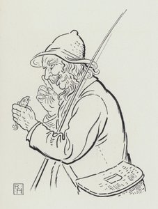De Visser en de Kleine Vis (gravure) door Richard Heighway