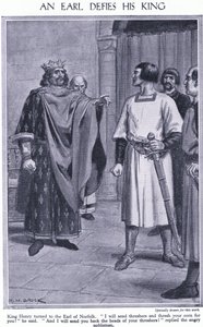 Een graaf tart zijn koning. De graaf van Norfolk en koning Hendrik