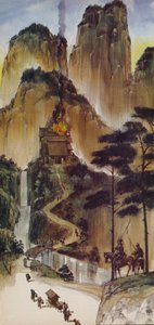 Chinese kloosters (kleurenlitho)