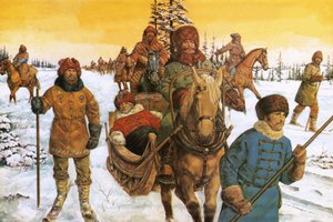 Ivan de Grote in een slee door Richard Hook