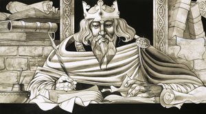 Koning Alfred was een fervent geleerde door Richard Hook