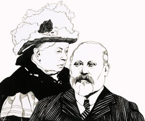 Koningin Victoria en de Prins van Wales, de latere koning Edward VII door Richard Hook