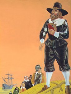De Pelgrimvaders (kleurenlitho)