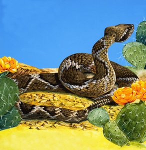 De waarschuwing van de ratelslang, uit 