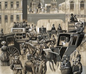 Victoriaans straatbeeld door Richard Hook
