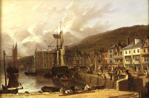 Uitzicht op Dartmouth, Devon door Richard Hume Lancaster