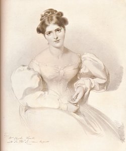 Frances Anne Fanny Kemble, 1809-1893, Britse actrice, ca. 1829, 1909 door Richard James Lane