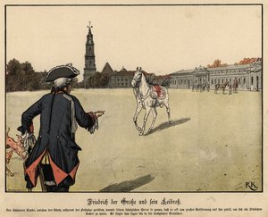 Frederik de Grote van Pruisen en zijn favoriete paard