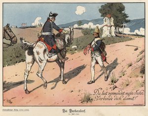 Frederik de Grote van Pruisen bij Burkersdorf