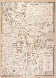 Kaart van Cambridge, uit Caius 