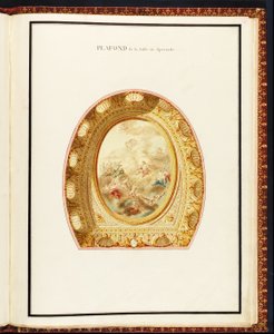 Plafond van de Theaterzaal, uit Recueil des plans du Petit Trianon door Richard Mique