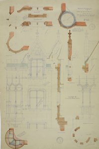 William Borden Esq. Huis, Chicago, Illinois, Detail door Richard Morris Hunt