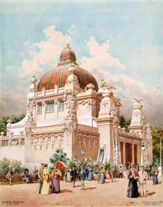 De jubileumtentoonstelling in Wenen 1898: Paviljoen van de stad Wenen door Richard Moser
