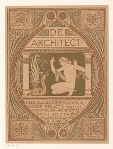 Omslagontwerp voor: De Architect, 1911 door Richard Nicolaüs Roland Holst (signed by artist)