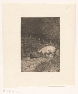 Big die eet uit een trog door Richard Nicolaüs Roland Holst