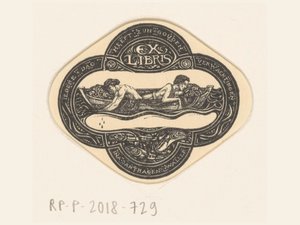 Ex libris van Ina van Eibergen Santhagens-Waller door Richard Nicolaüs Roland Holst