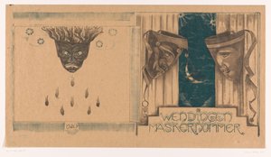 Omslagontwerp voor: Wendingen, Maskernummer, 1920 door Richard Nicolaüs Roland Holst