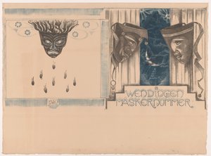 Omslagontwerp voor: Wendingen, Maskernummer, 1920 door Richard Nicolaüs Roland Holst
