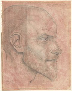 Portret van Jac. Jongert, van opzij door Richard Nicolaüs Roland Holst