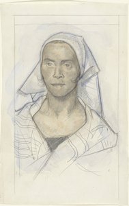 Portret van een vrouw met hoofddoek