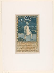 Prent ter gelegenheid van het tienjarig jubileum van de Algemene Nederlandse Diamantbewerkersbond in 1904