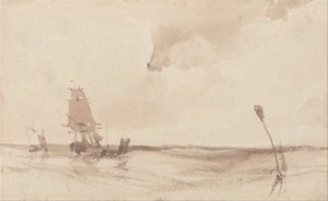 Een Zeegezicht door Richard Parkes Bonington