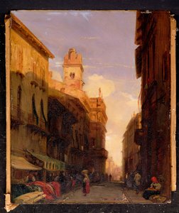 Een uitzicht op het paleis van prins Maffei, Verona