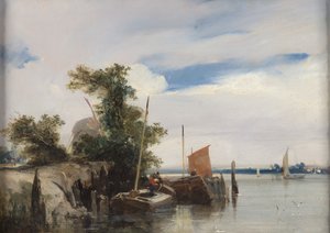 Aken op een rivier