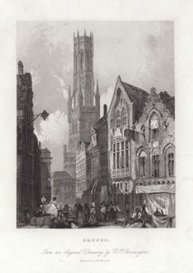 Brugge door Richard Parkes Bonington