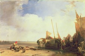 Kustscène in Picardië, c.1826 door Richard Parkes Bonington