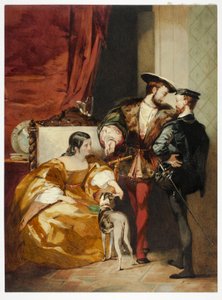 Frans I en de hertogin van Étampes door Richard Parkes Bonington