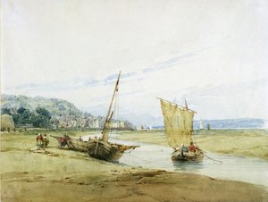 Bij Honfleur, ca. 1822 door Richard Parkes Bonington