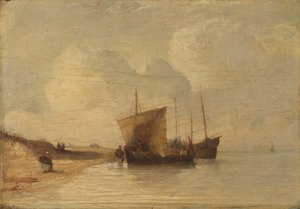 Normandische Kust door Richard Parkes Bonington