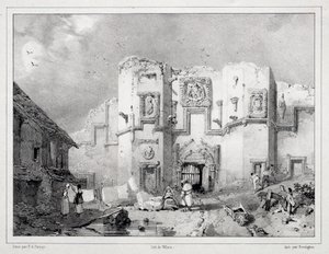 Oude poort bij Stirling door Richard Parkes Bonington