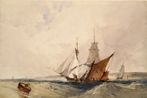 Scheepvaart voor de kust van Kent, ca. 1820s