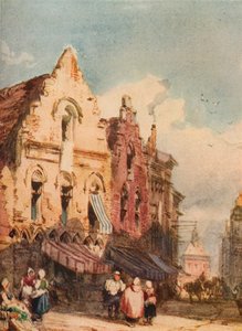 Straatscène door Richard Parkes Bonington
