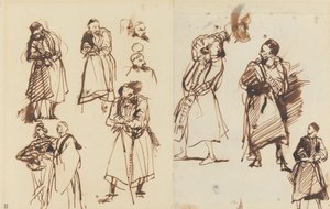 Studies voor Shylock door Richard Parkes Bonington