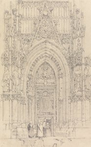 De kerk van St. Wulfran, Abbeville: De noorddeur van de westelijke gevel