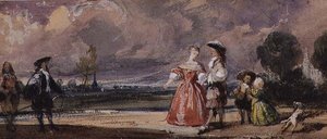 De Ontmoeting door Richard Parkes Bonington