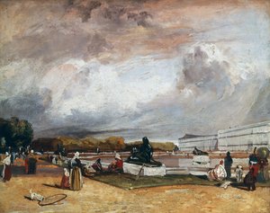 De Waterparterres in Versailles door Richard Parkes Bonington