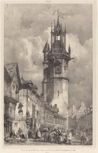 Tour du gros-horloge, Evreux door Richard Parkes Bonington