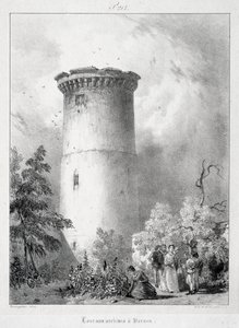 Pittoreske en Romantische Reizen in het Oude Frankrijk, Normandië: Toren bij de Archieven in Vernon door Richard Parkes Bonington