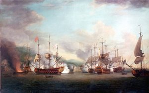De verovering van Port Louis (Haïti) op 8 maart door Richard Paton