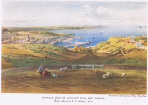 Algemeen uitzicht op Guernsey vanaf Port George