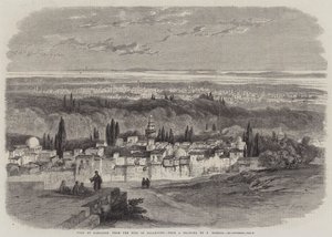 Uitzicht op Damascus vanaf de Heuvel van Salahiyeh